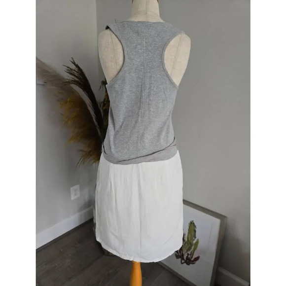 Reiss Zeta Jersey Knit Top Mixed Media Belted Mini Dress Size US 8 - Picture 5 of 8